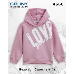 Buzo con capucha love Gruny