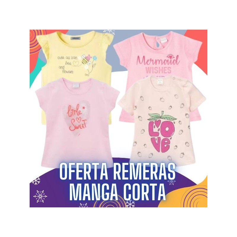 Oferta remera manga corta beba