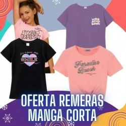 Oferta remera de nena manga corta