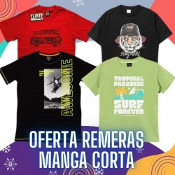 Oferta remeras manga corta nene