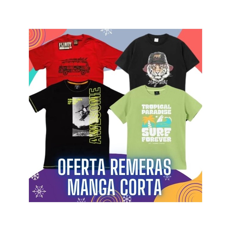 Oferta remeras manga corta nene