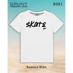 Remera nene doble estampa Gruny