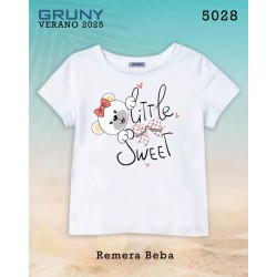 Remera beba little sweet Gruny