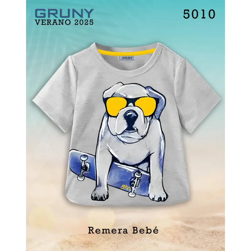 Remera bebé patineta Gruny