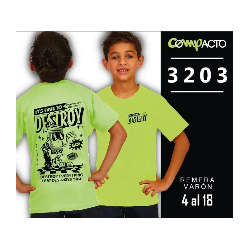 Remera nene Destroy Compacto