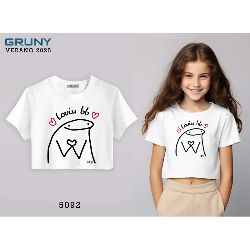 Remera nena pupera Floorky Gruny