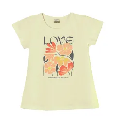 Remera nena love & flores Gepetto