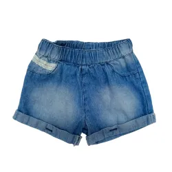 Short de jeans con puntilla Gepetto