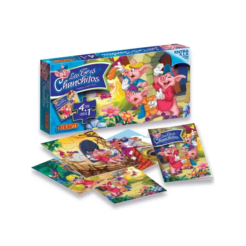 Puzzle Tres Chanchitos 4 en 1 Duravit