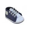 Zapatilla azul con rayas bebe Gorditoo